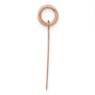 14k Rose Gold Polished Heart Shaped Disc Charm XAC809