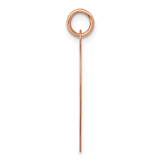 14k Rose Gold Polished Heart Shaped Disc Charm XAC814
