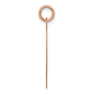 14k Rose Gold Polished Heart Shaped Disc Charm XAC814