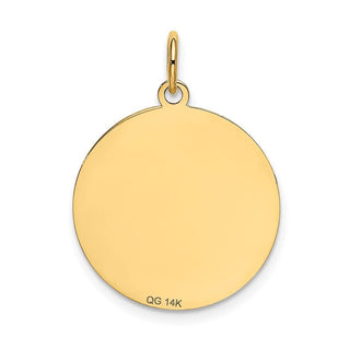 14k Yellow Gold Chihuahua Disc Charm