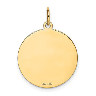 14k Yellow Gold Pug Disc Charm