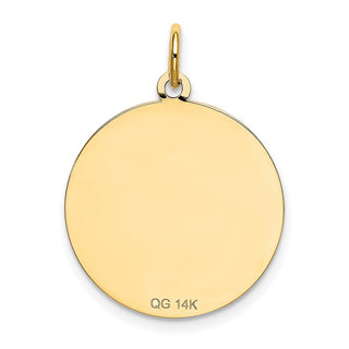 14k Yellow Gold Shih Tzu Disc Charm