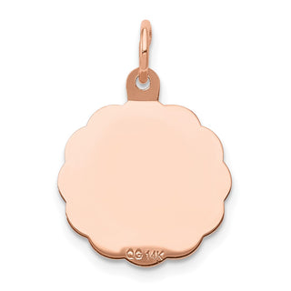 14K Rose Gold Baptism Charm