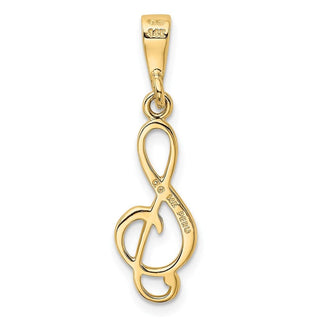 14k Yellow Gold Treble Clef Charm XAC931