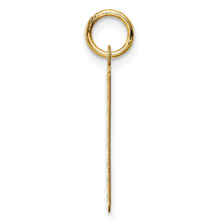 14k Yellow Gold Polished Razor Blade Charm
