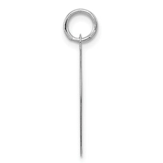 14K White Gold Polished Engravable Golden Retriever Disc Charm