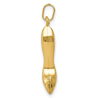 14k Yellow Gold 3D High Heel Shoe Charm