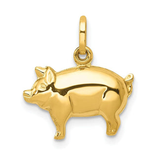 14k Yellow Gold Pig Charm XCH170