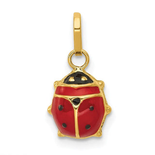 14k Yellow Gold Enameled Ladybug Charm XCH216