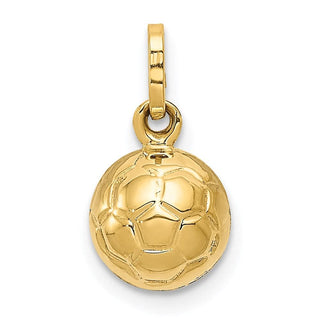 14k Yellow Gold 3-D Soccer Ball Charm
