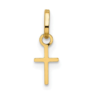 14K Yellow Gold Tiny Cross Charm XCH233