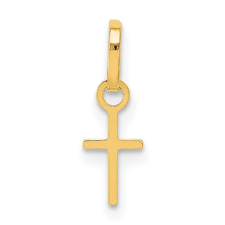 14K Yellow Gold Tiny Cross Charm XCH233