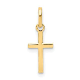 14K Yellow Gold Small Cross Charm XCH234