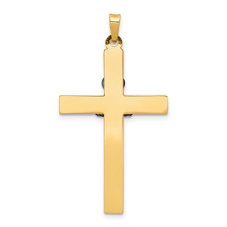 14k Yellow and White Gold Claddagh Cross Pendant XCH272