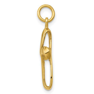 14K Yellow Gold Polished Cross Charm XCH326