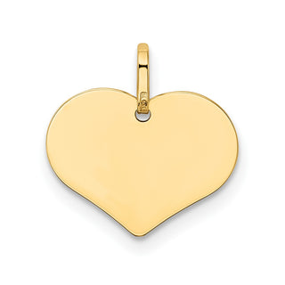 14k Yellow Gold Polished Heart Shaped Disc Charm XCH94
