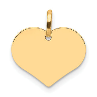 14k Yellow Gold Polished Heart Shaped Disc Charm XCH94
