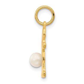 14K Yellow Gold Girl 4mm Freshwater Cultured Pearl-June Pendant