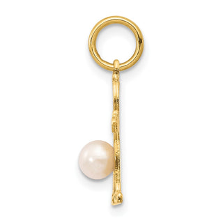 14K Yellow Gold Boy 4mm Freshwater Cultured Pearl-June Pendant