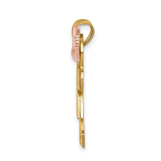 14k Yellow, White and Rose Gold Large Boy Left and Girl Right Pendant XK104