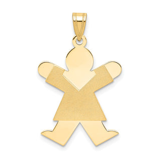 14k Yellow Gold Girl Pendant XK109