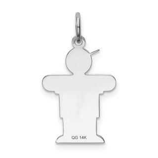 14k White Gold Kid Charm XK1091W