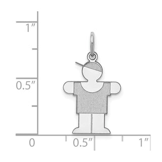 14k White Gold Kid Charm XK1091W