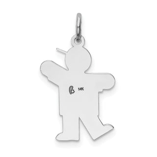 14k White Gold Kid Charm XK1092W