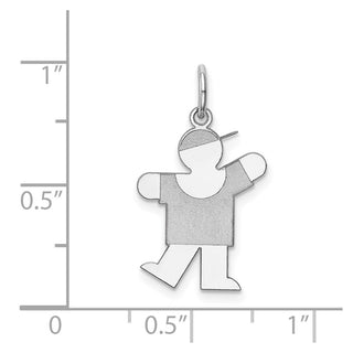 14k White Gold Kid Charm XK1092W