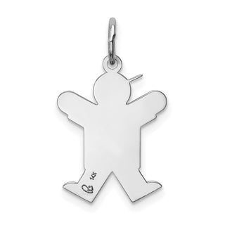14k White Gold Kid Charm XK1093W