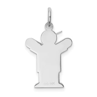 14k White Gold Kid Charm XK1094W