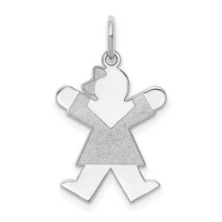 14k White Gold Kid Charm XK1097W