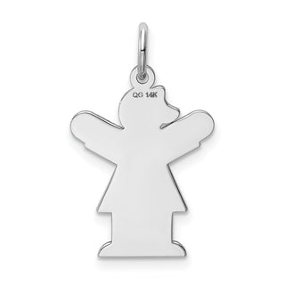 14k White Gold Kid Charm XK1098W