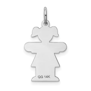 14k White Gold Kid Charm XK1107W