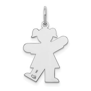 14k White Gold Kid Charm XK1108W