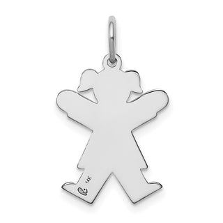14k White Gold Kid Charm XK1109W