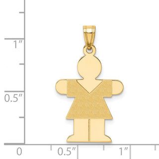 14k Yellow Gold Girl Pendant XK111