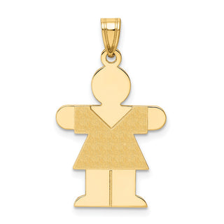 14k Yellow Gold Girl Pendant XK111
