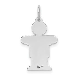 14k White Gold Kid Charm XK1111W