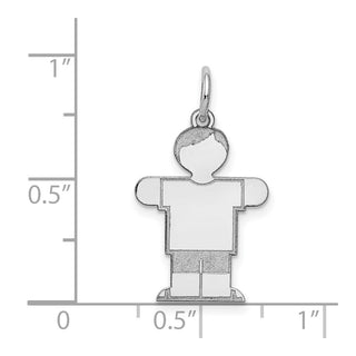 14k White Gold Kid Charm XK1111W