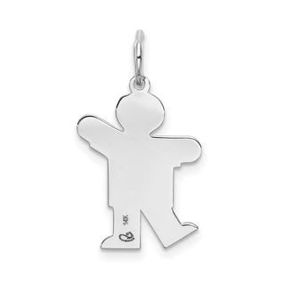 14k White Gold Kid Charm XK1112W