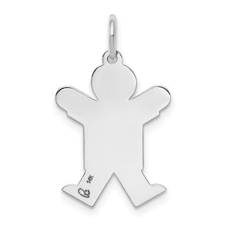 14k White Gold Kid Charm XK1113W