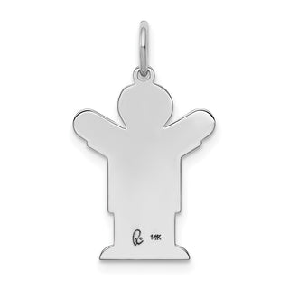 14k White Gold Kid Charm XK1114W