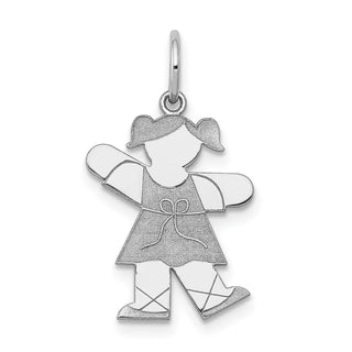 14k White Gold Kid Charm XK1117W