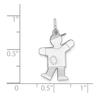 14k White Gold Kid Charm XK1118W