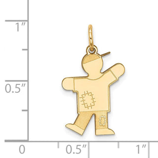 14k Yellow Gold Kid Charm XK1118Y
