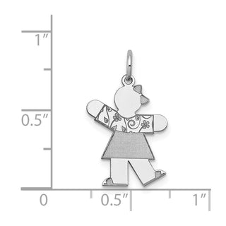 14k White Gold Kid Charm XK1119W