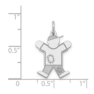 14k White Gold Kid Charm XK1121W