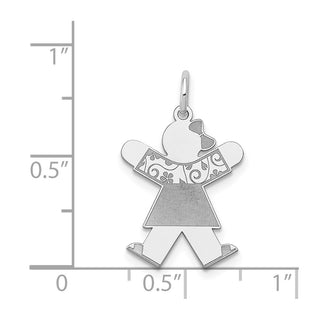 14k White Gold Kid Charm XK1122W