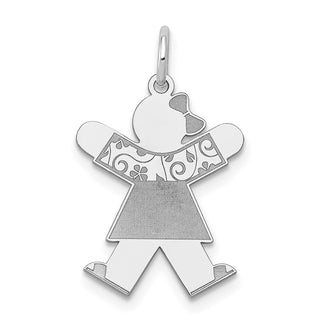 14k White Gold Kid Charm XK1122W